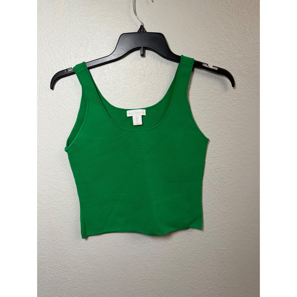 House of Harlow 1960 Green Knit Scoop Neck Tank Top Large